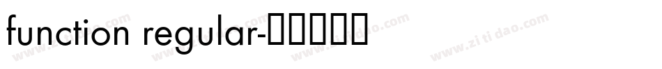 function regular字体转换